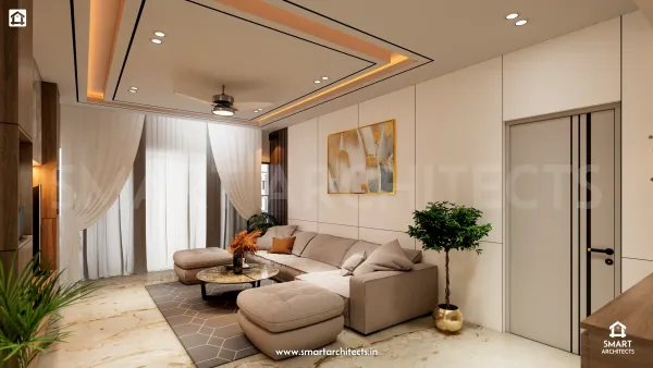 Living Room design by Smart Architects