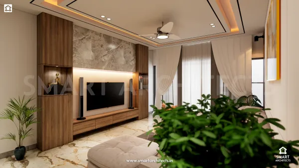 Living Room design by Smart Architects