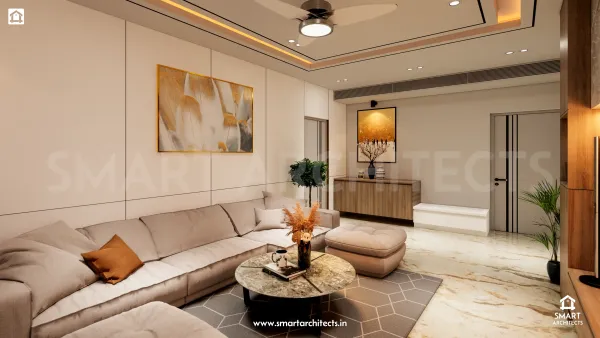 Living Room design by Smart Architects