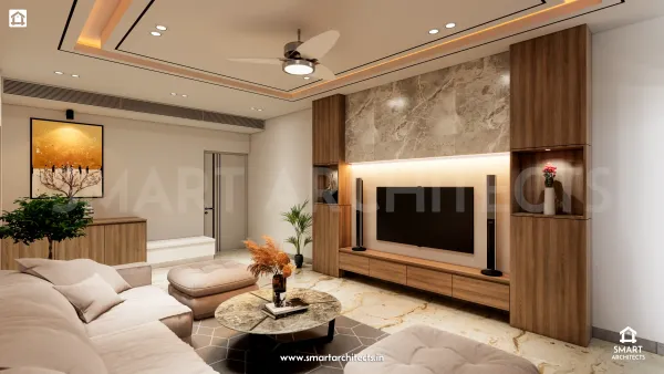 Living Room design by Smart Architects